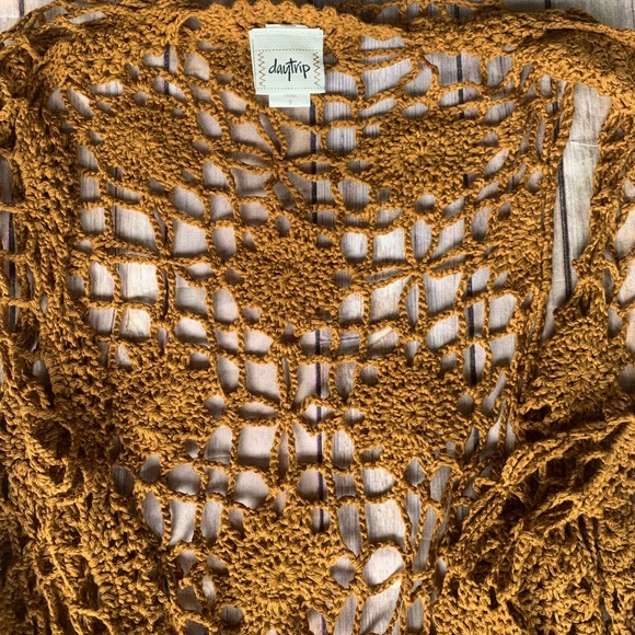 Mustard Crochet Cardigan from Buckle - Picture 4 of 4